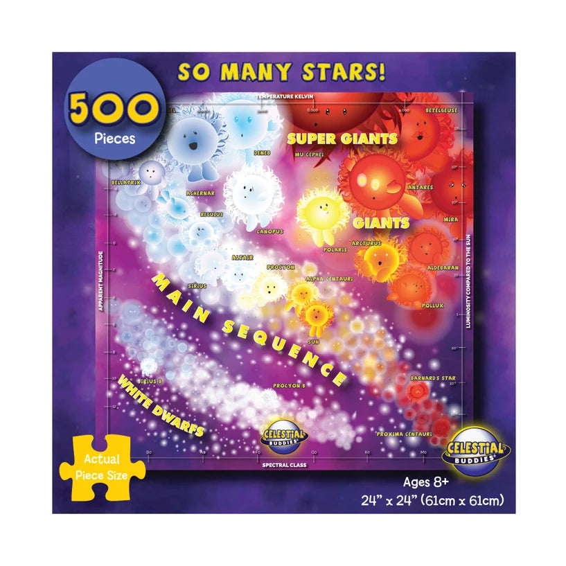 500 Piece Celestial Buddies: So Many Stars! Puzzle | Lowell