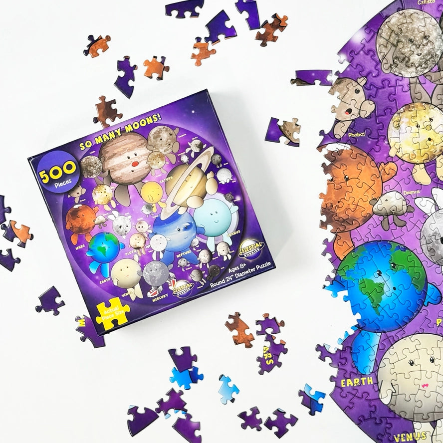 500 Piece Celestial Buddies: So Many Moons! Puzzle