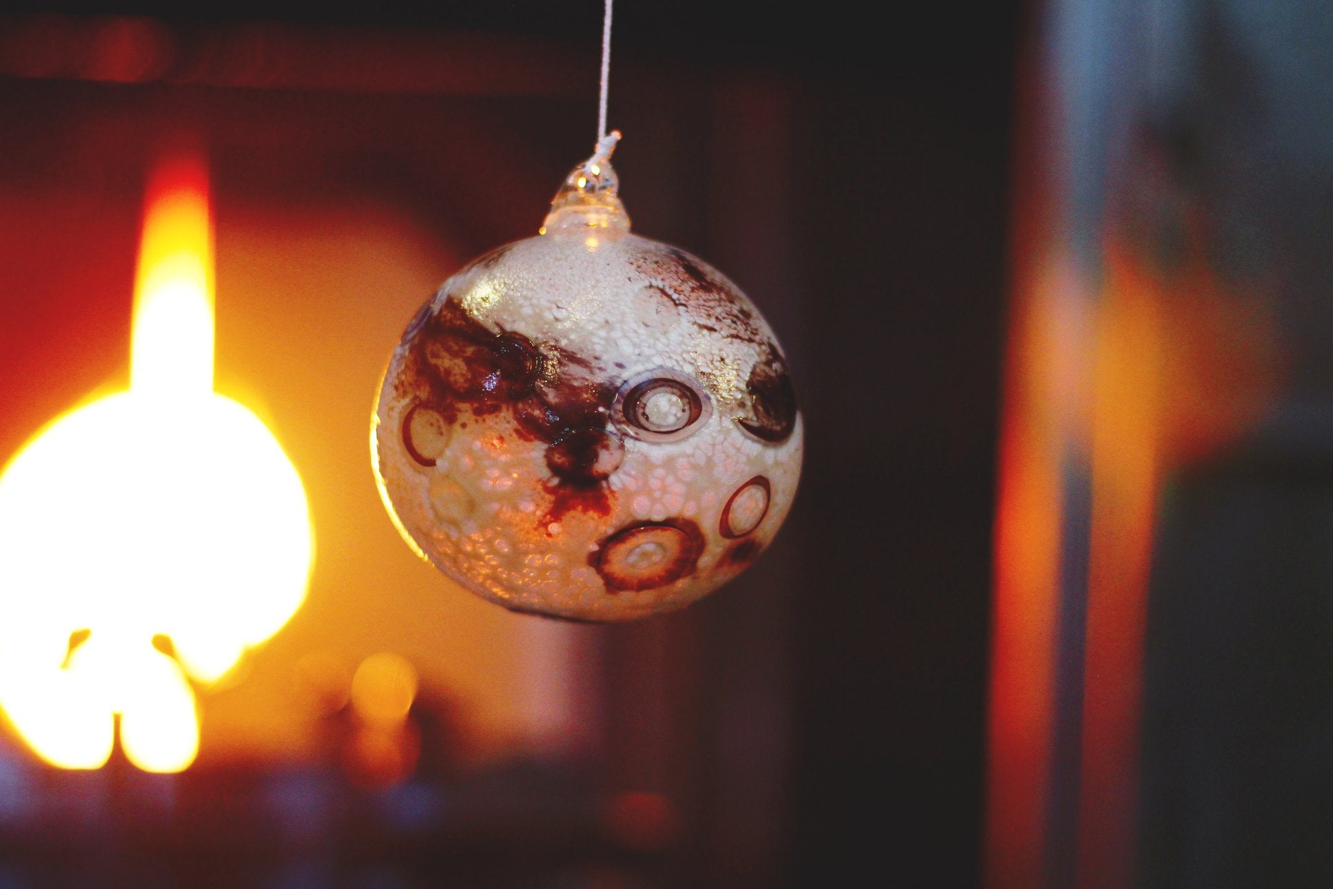 Lowell Observatory Moon Glass Ornament