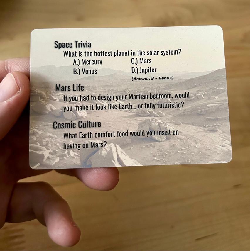Mars Collective Trivia and Conversation Starter Card Deck