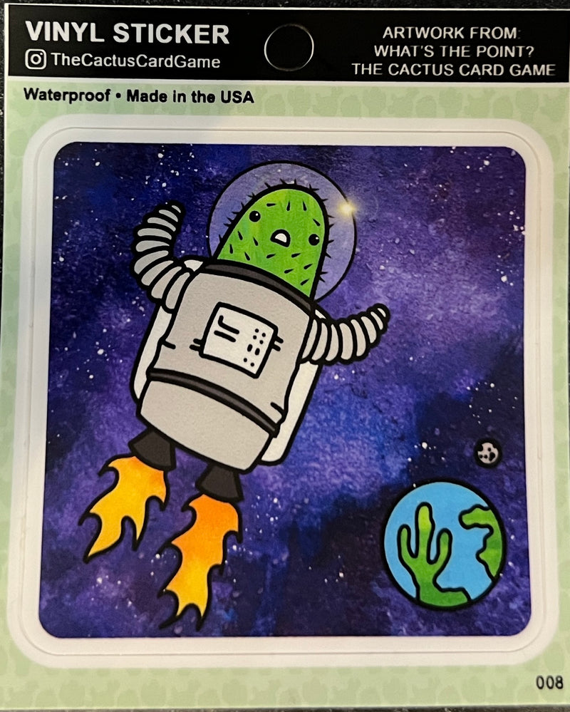 Cactus Astronaut Sticker