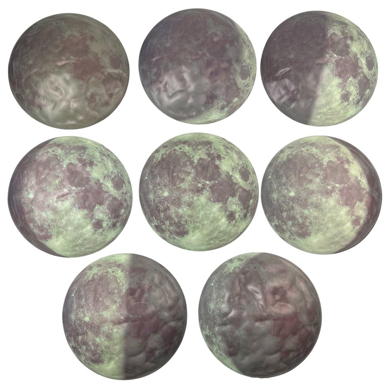 Glowing Phases of the Moon