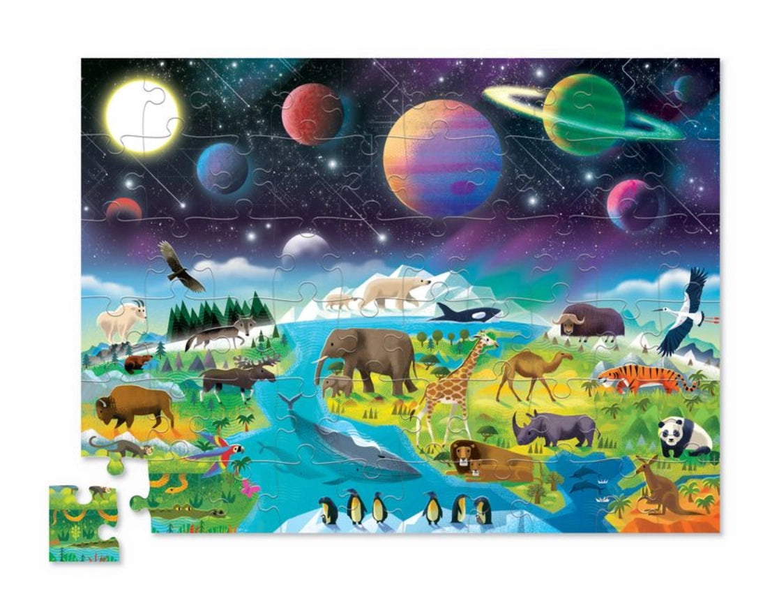 48 Piece Above + Below Earth and Space Puzzle