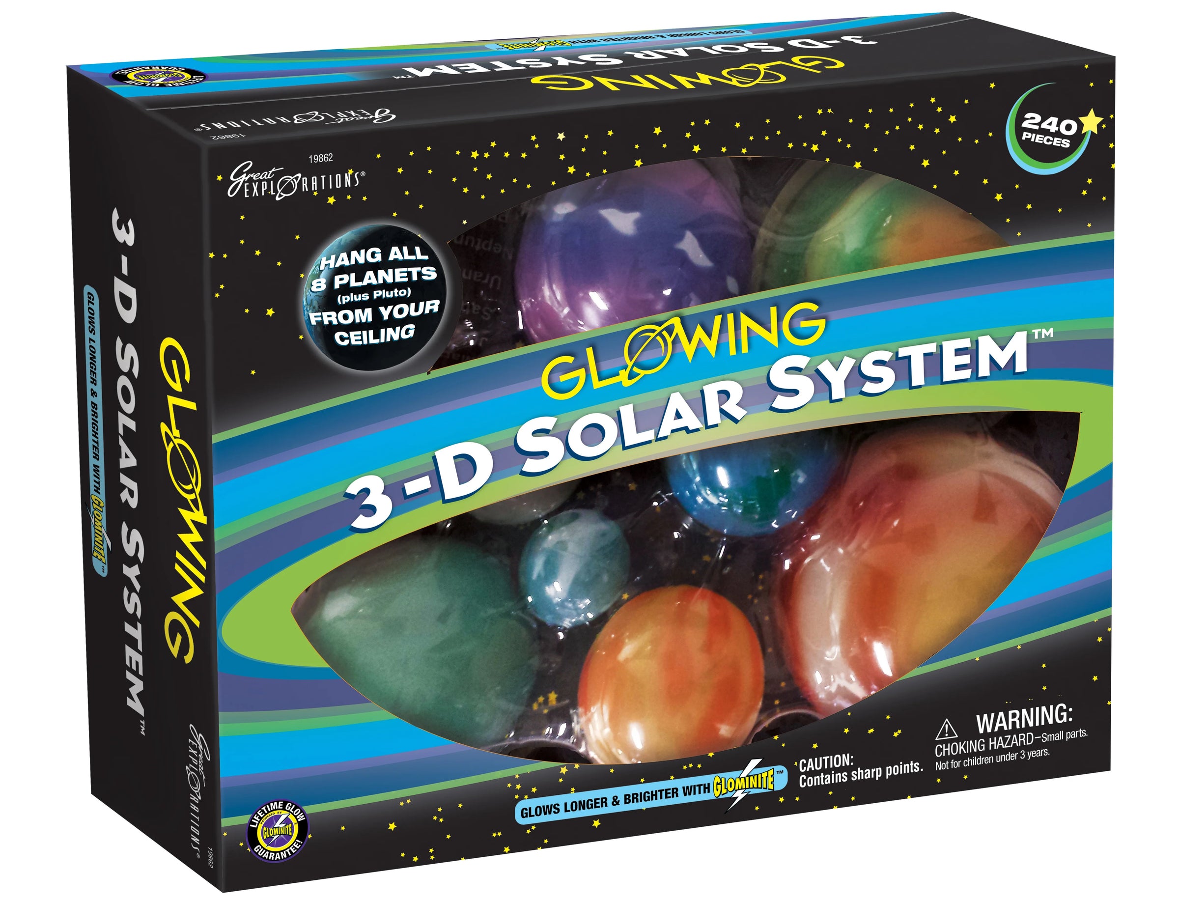 Glowing 3D Solar System