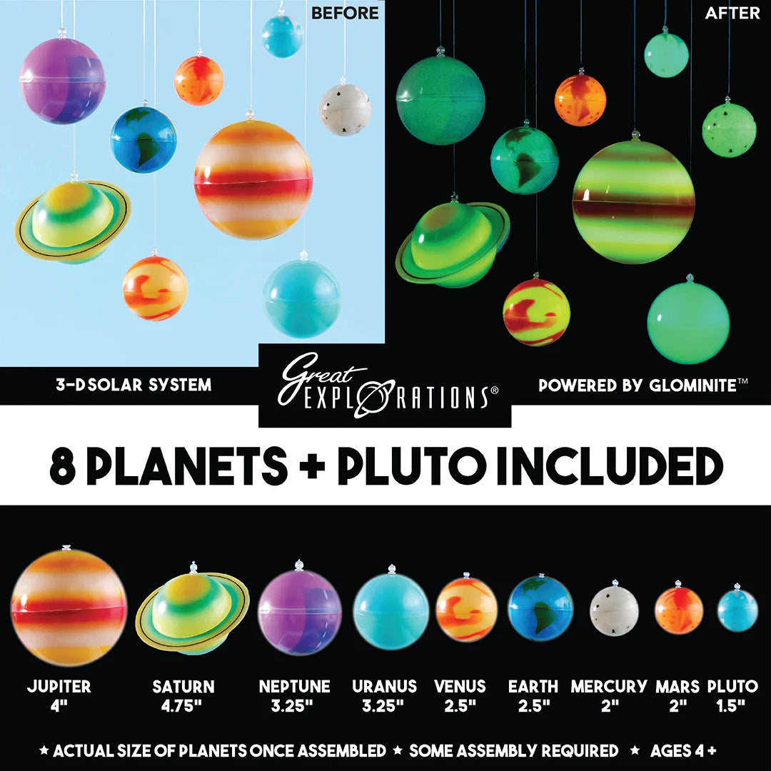 Glowing 3D Solar System