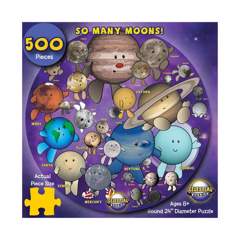 500 Piece Celestial Buddies: So Many Moons! Puzzle