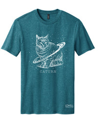 "Caturn" Teal T-Shirt (Unisex)