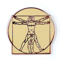 Leonardo & Vitruvian Man Enamel Pin Set