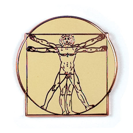 Leonardo & Vitruvian Man Enamel Pin Set