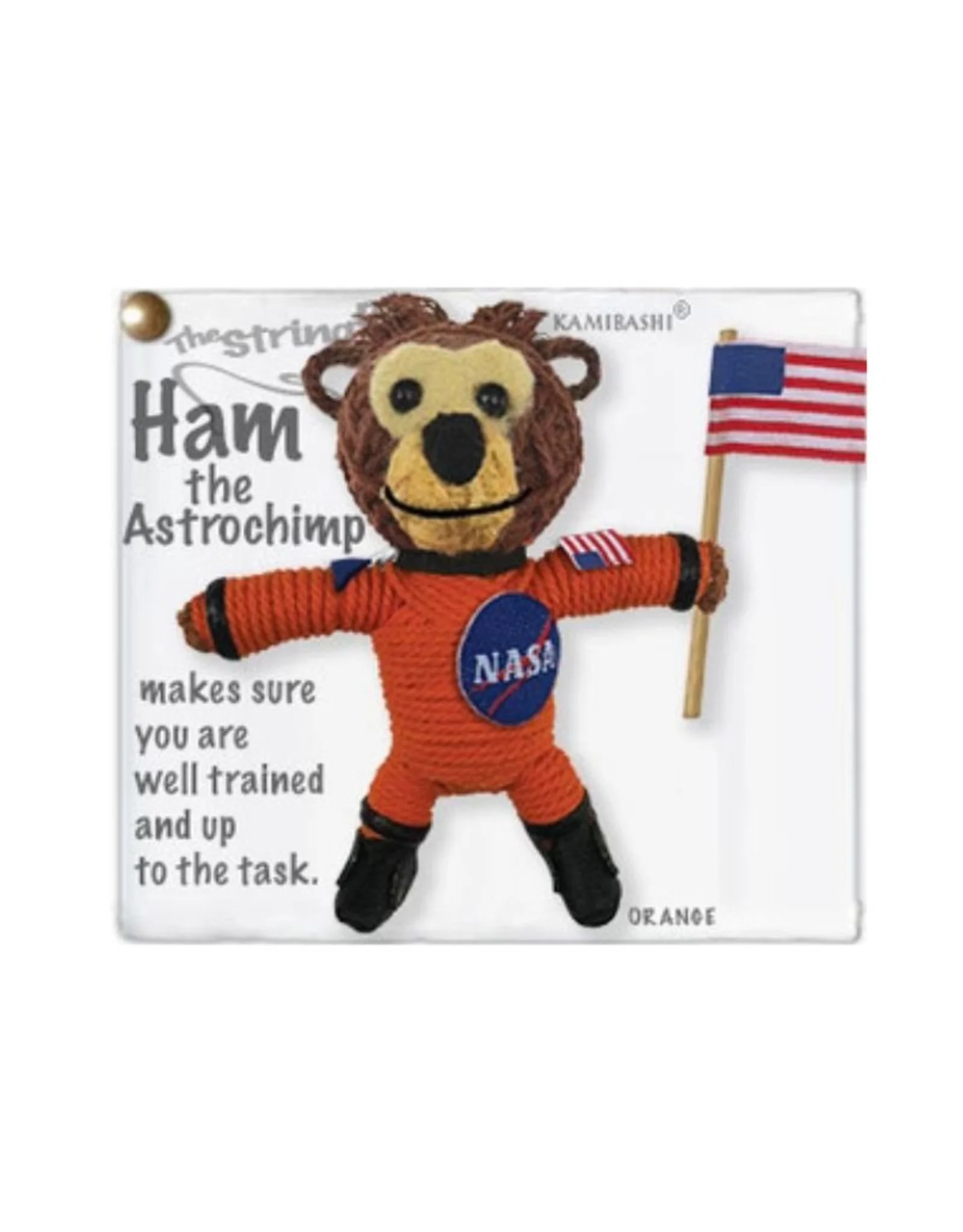 Ham the Astrochimp String Keychain