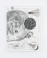 Moon Landing Hardcover Notebook - Blank