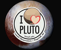 I Heart Pluto Round Sticker