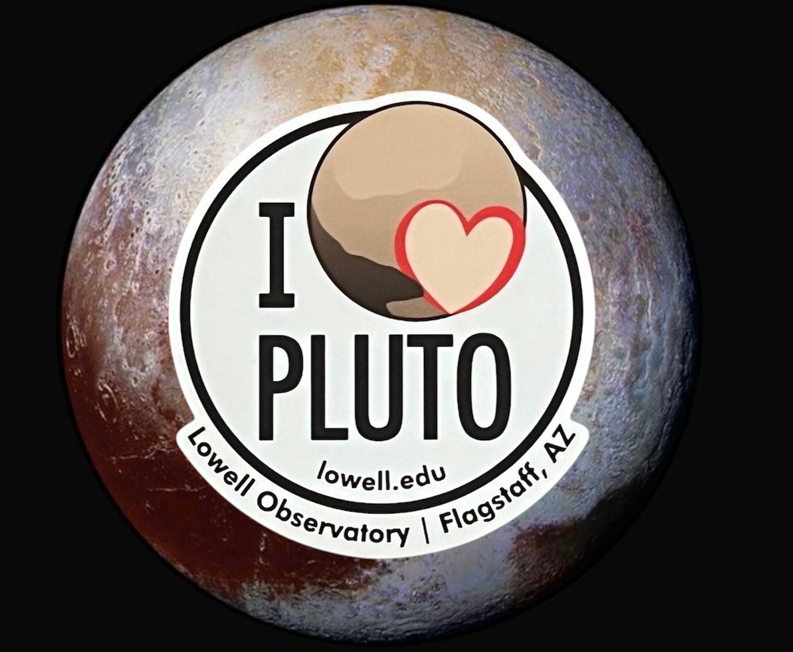 I Heart Pluto Round Sticker