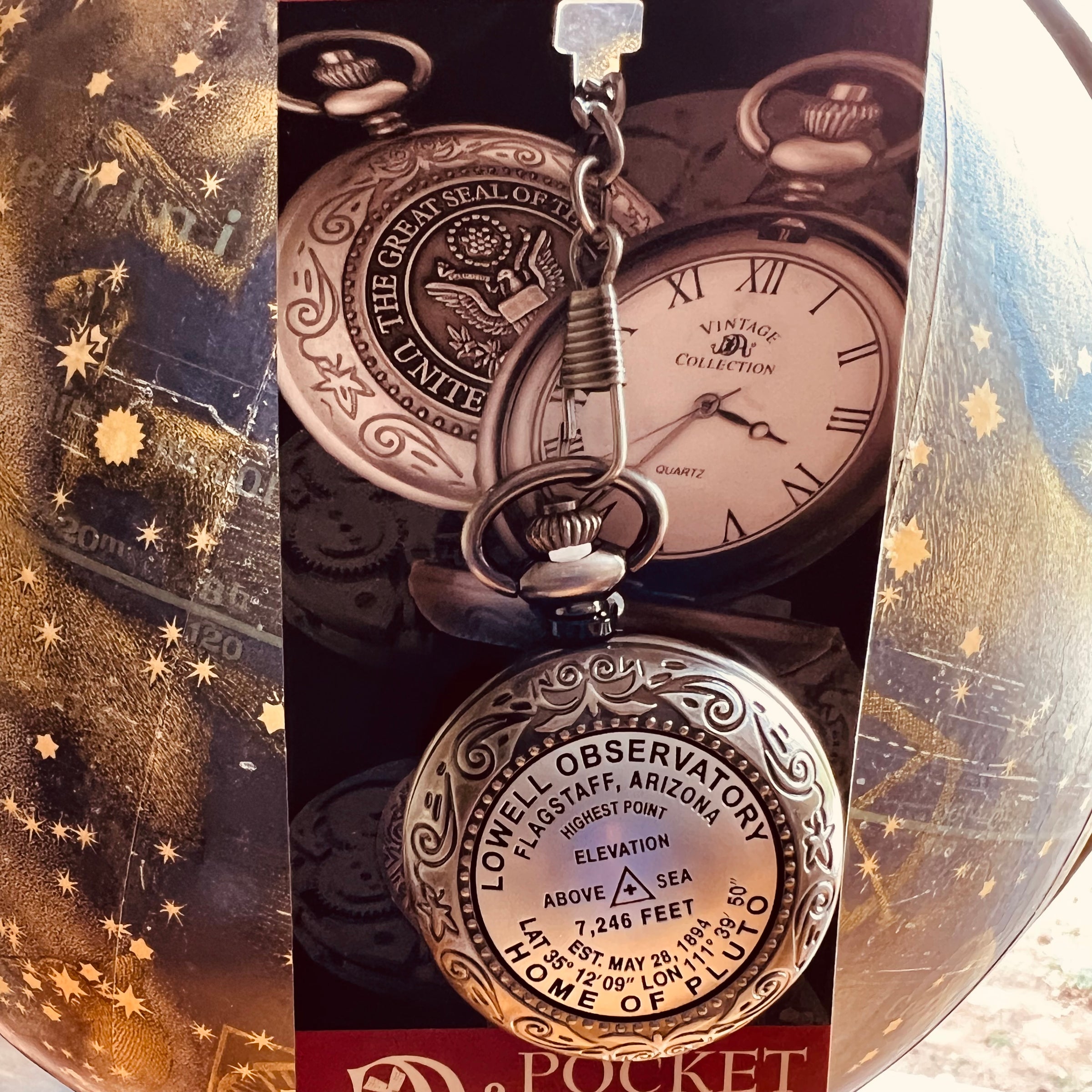 Lowell Benchmark Symbol Pocket Watch