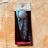 Lowell Benchmark Symbol Pocket Knife