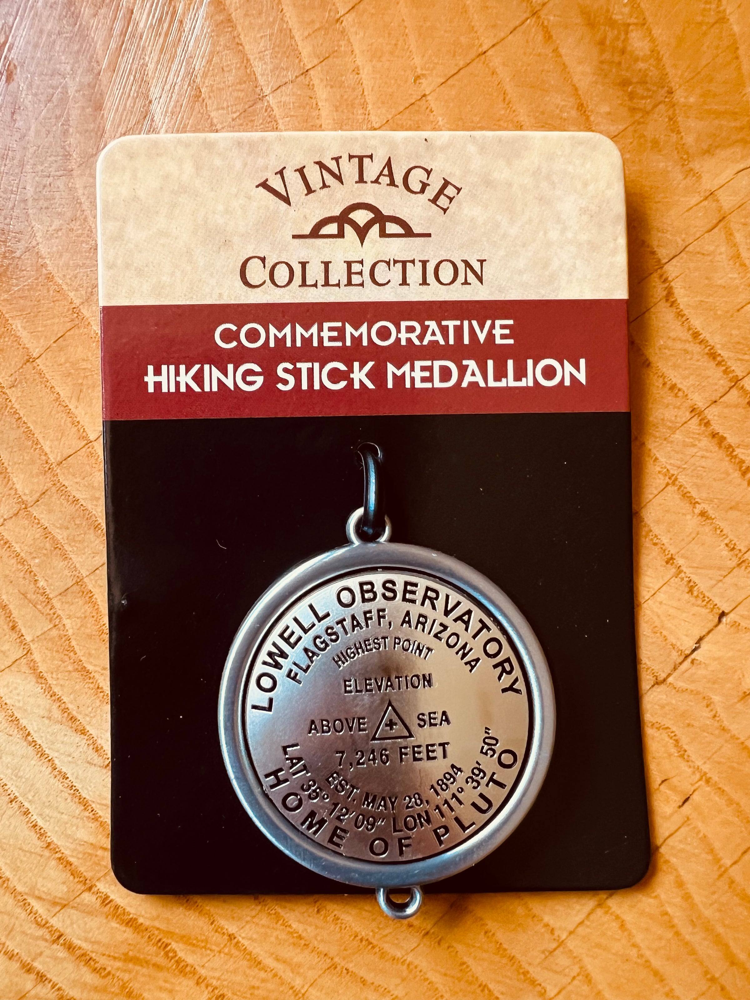 Lowell Benchmark Symbol Hiking Stick Medallion
