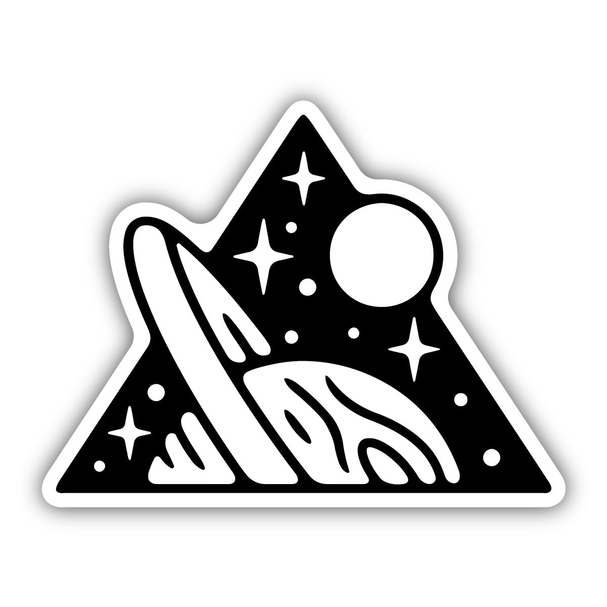 Outer Space Triangle Sticker