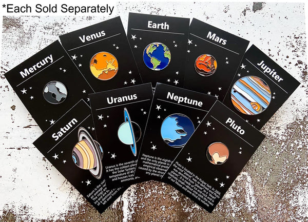 Planet Enamel Pins