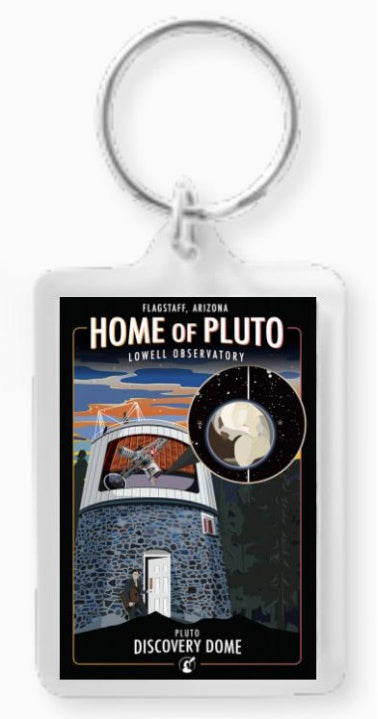 Retro Pluto Discovery Dome Keychain