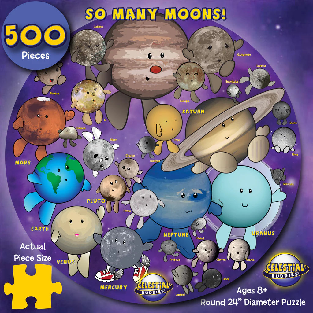 500 Piece Celestial Buddies: So Many Moons! Puzzle