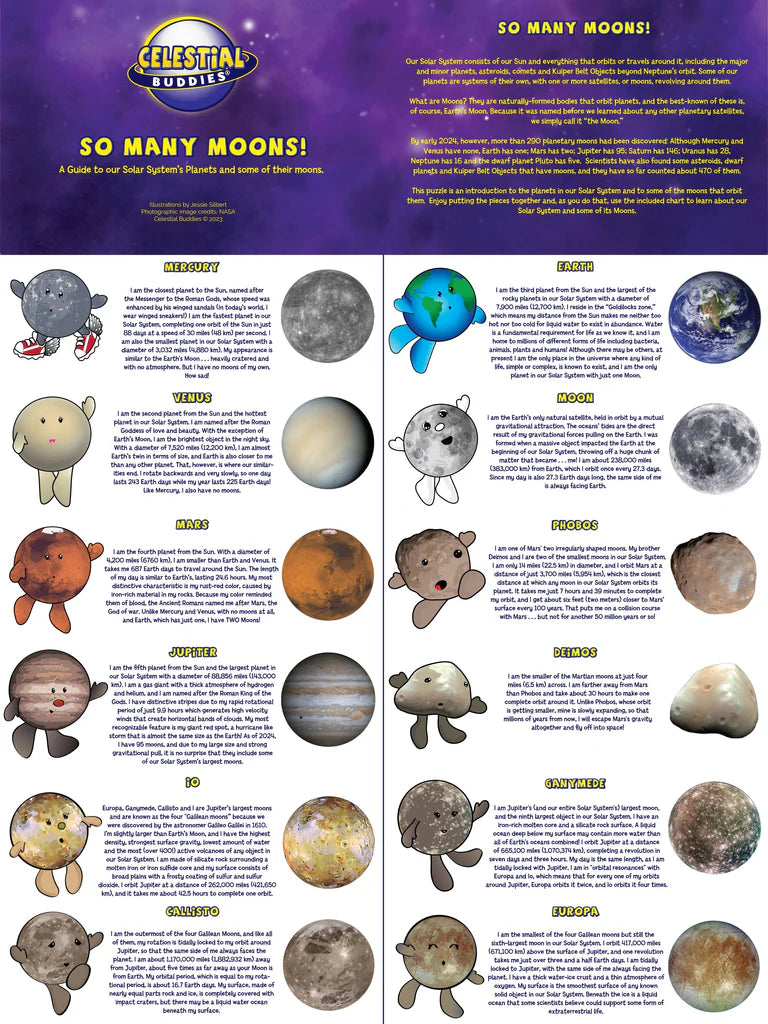 500 Piece Celestial Buddies: So Many Moons! Puzzle