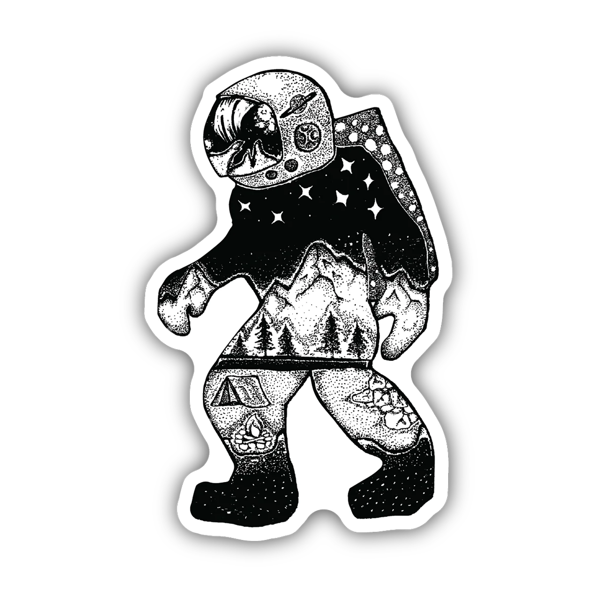 Space Camp Scene Sticker