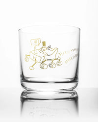 Mars Rover Perseverance Whiskey Glass - Gold