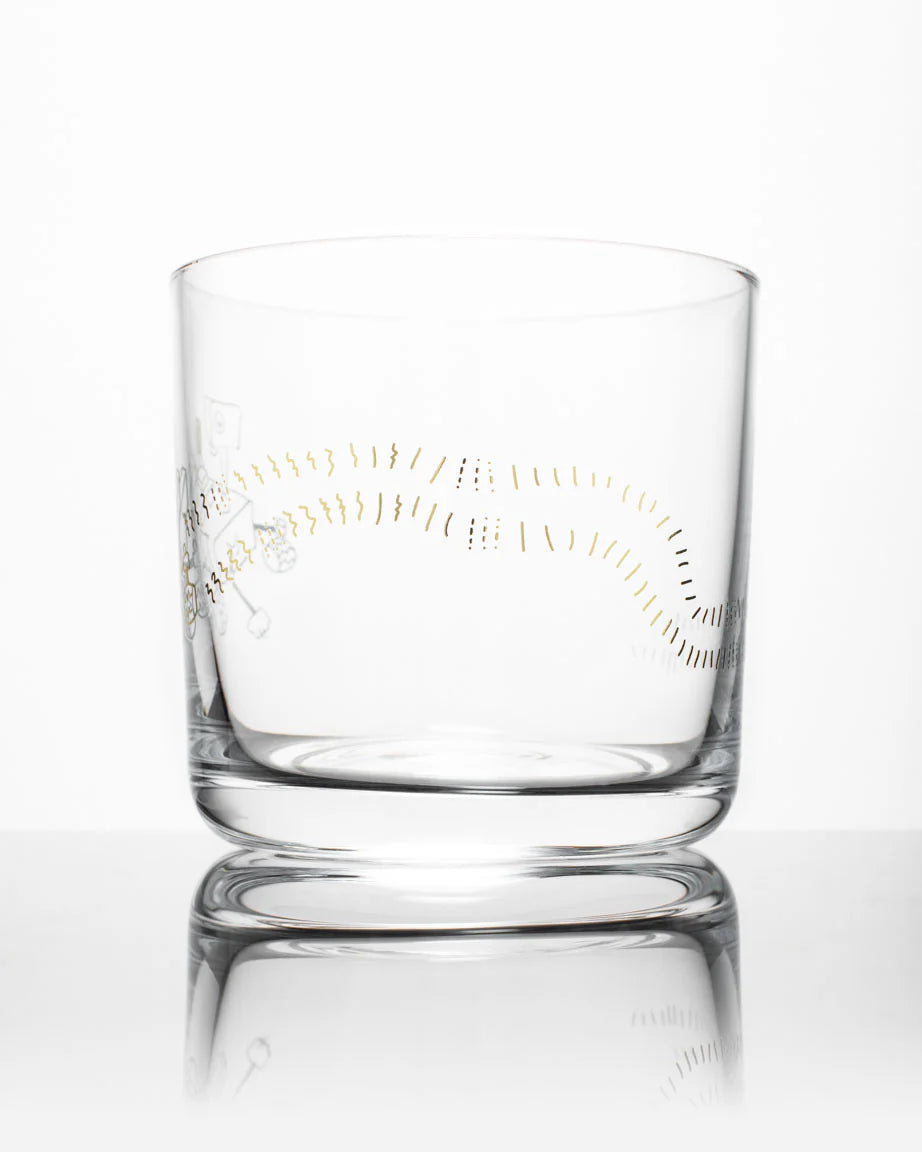 Mars Rover Perseverance Whiskey Glass - Gold