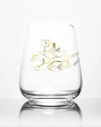 Mars Rover Perseverance Wine Glass - Gold
