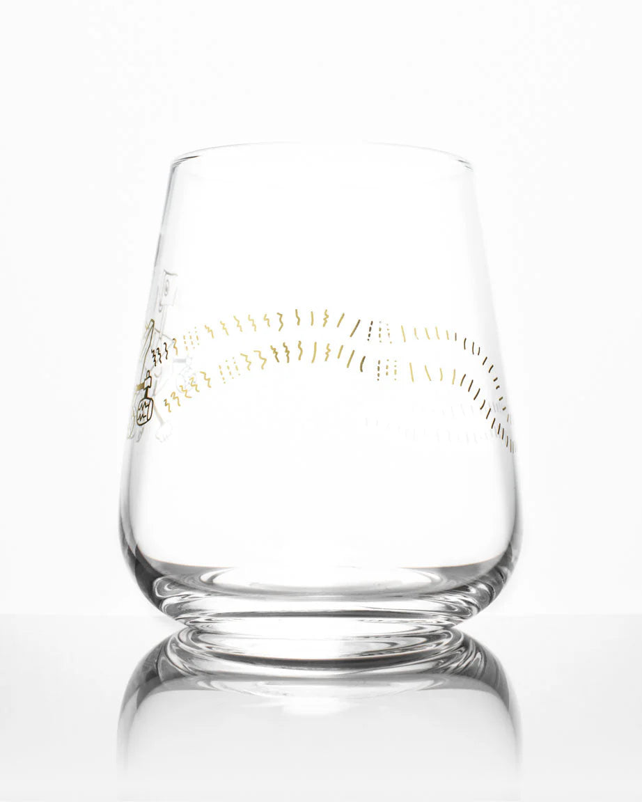 Mars Rover Perseverance Wine Glass - Gold