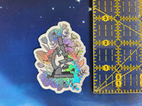 Microscope and Flowers Sticker