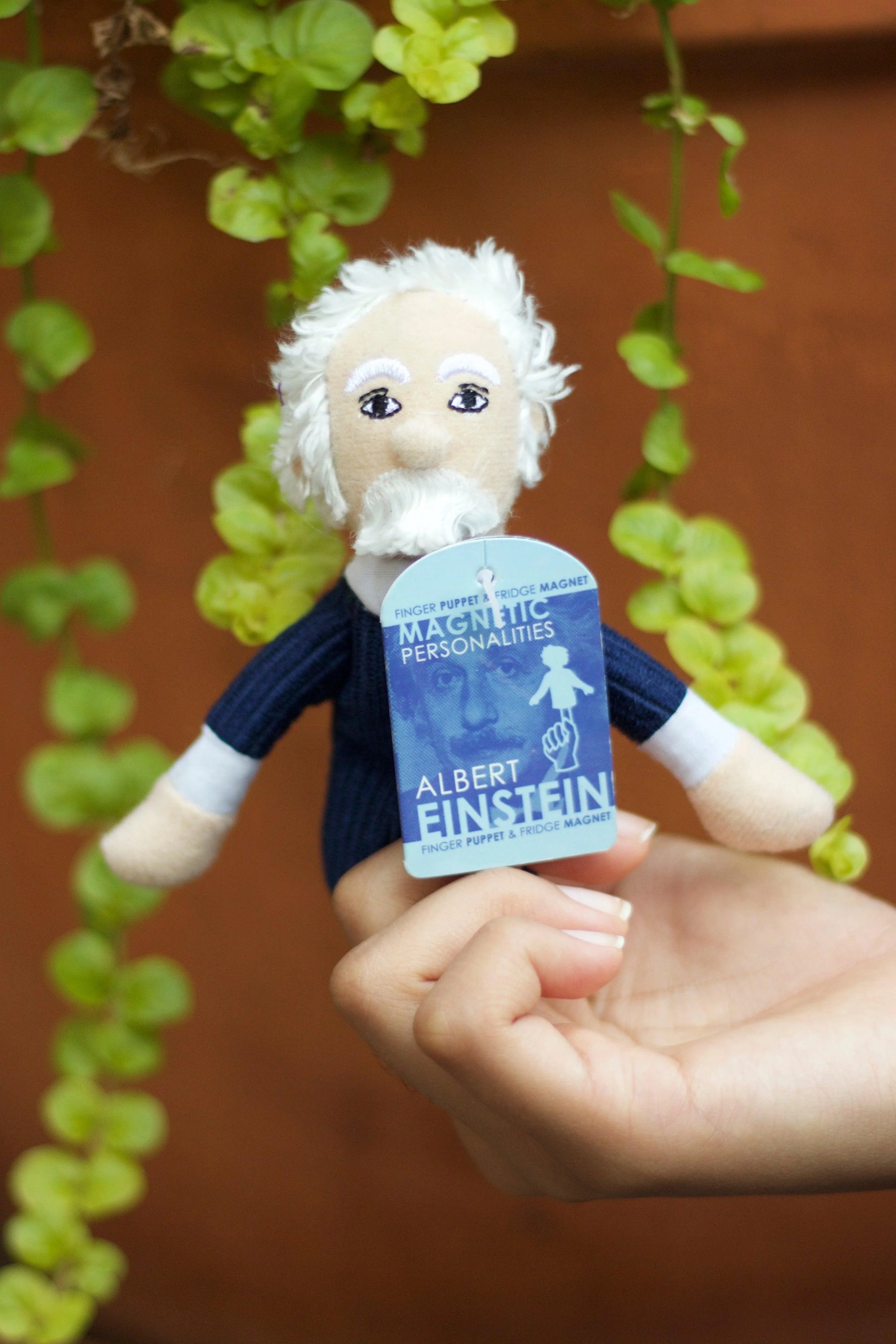Albert Einstein Finger Puppet Magnet