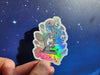 Microscope and Flowers Sticker