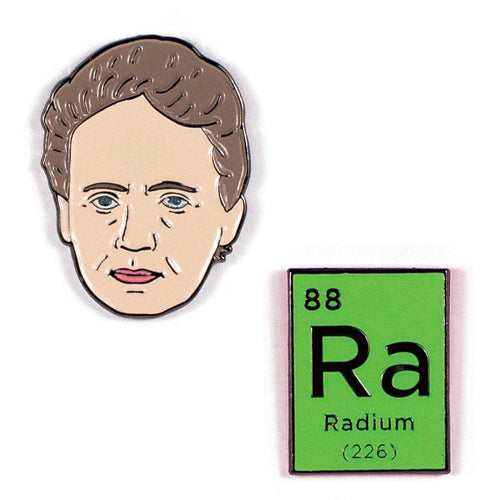 Curie & Radium Enamel Pin Set