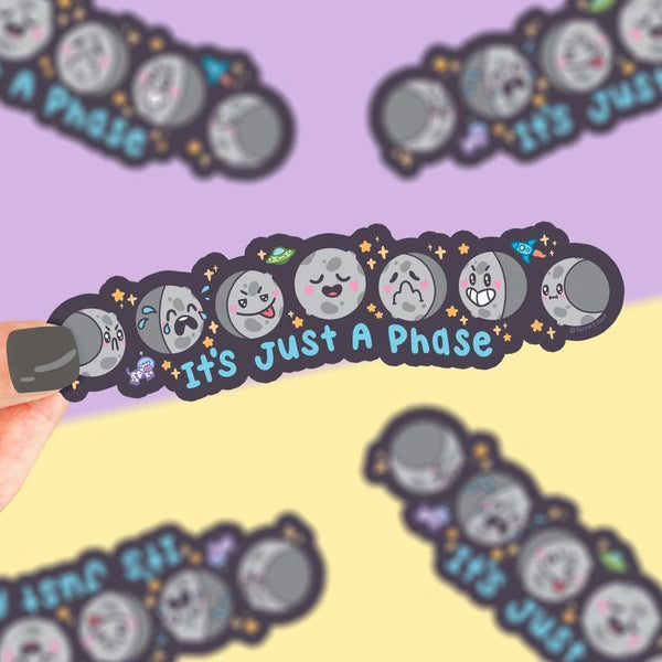 It's Just A Phase Moon Sticker