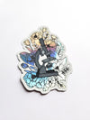 Microscope and Flowers Sticker