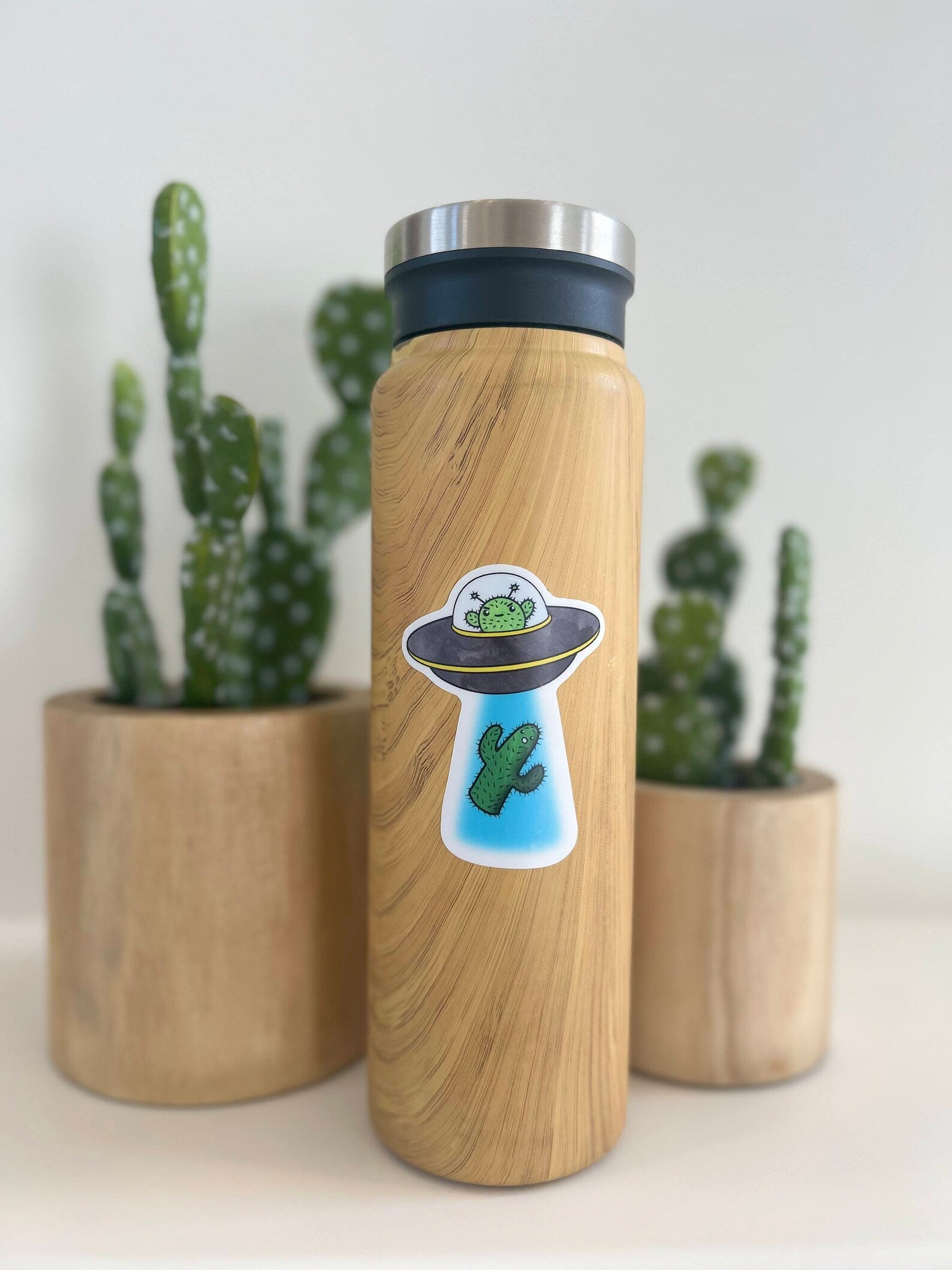 UFO Cactus Alien Sticker