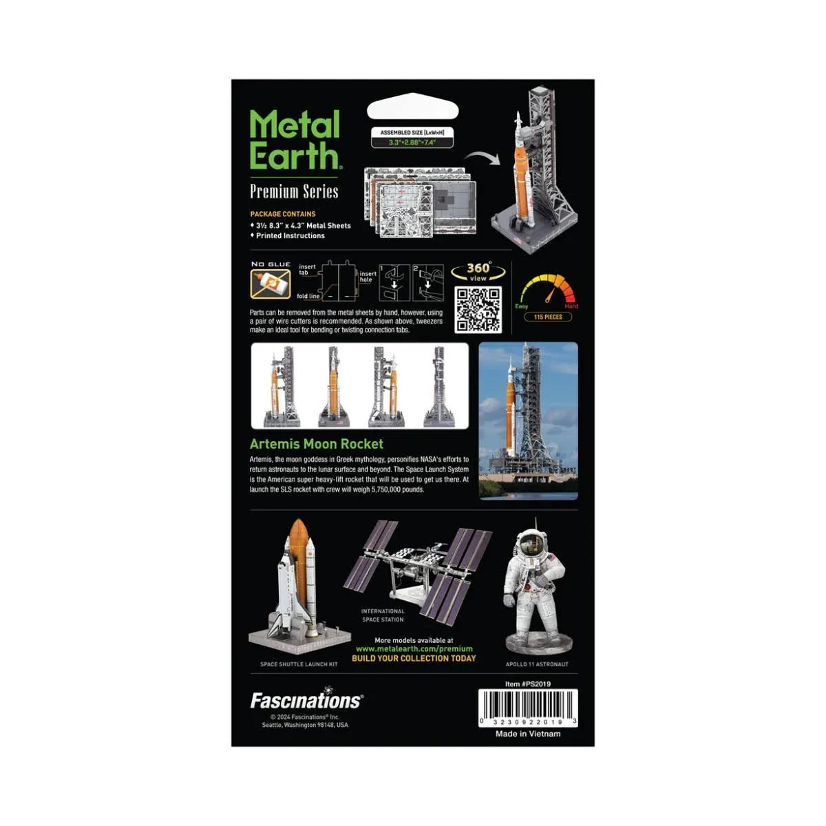 Metal Earth - Artemis Moon Rocket 3D Model Kit