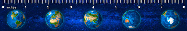 Authentic Cards Continents - Ruler (Inches)