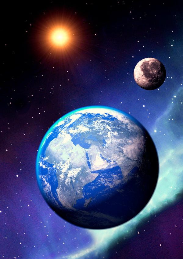 Authentic Cards Earth From Space - Postcard