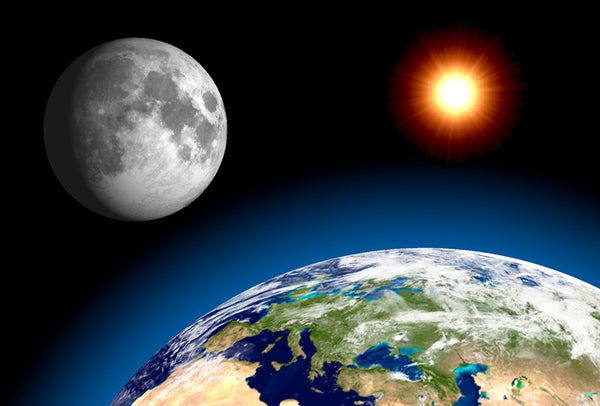 Authentic Cards Earth, Moon, and Sun - Magnet
