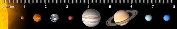 Authentic Cards Solar System - Ruler (Inches)