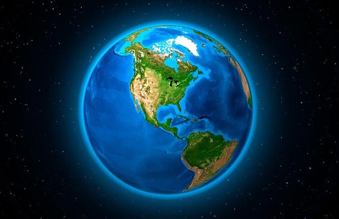 Authentic Cards Earth Americas Magnet