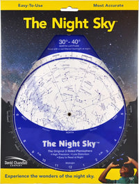The Night Sky Planisphere 30°-40°N (Large)
