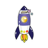 Rocketship - Celestial Buddy Sticker