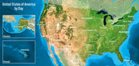 Authentic Cards U.S. Map Day & Night - Long Postcard