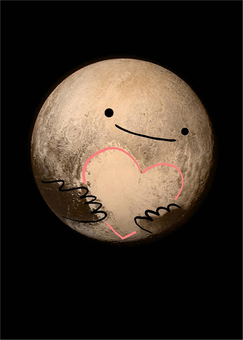 Pluto With Heart Greeting Card